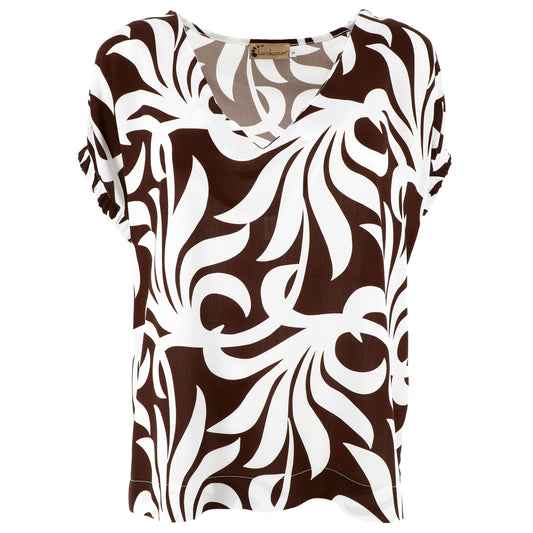 KARAKORUM Blusa MEGALYN Testa di moro e bianco