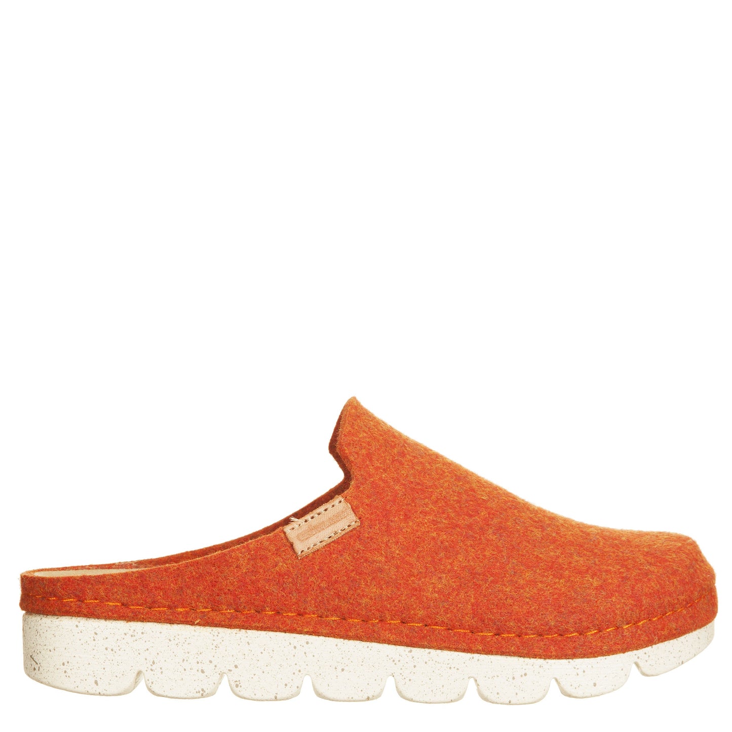 Grunland Ciabatte in feltro riciclato arancio