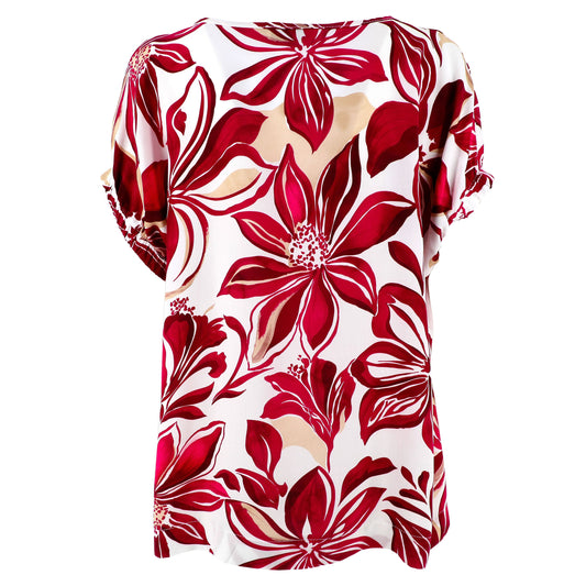 KARAKORUM Blusa TERRY Ciclamino e panna-KARAKORUM-VIALESCARPE