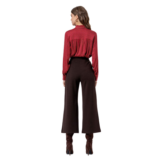 SURKANA Pantalone Wide Leg Cioccolato-SURKANA-VIALESCARPE