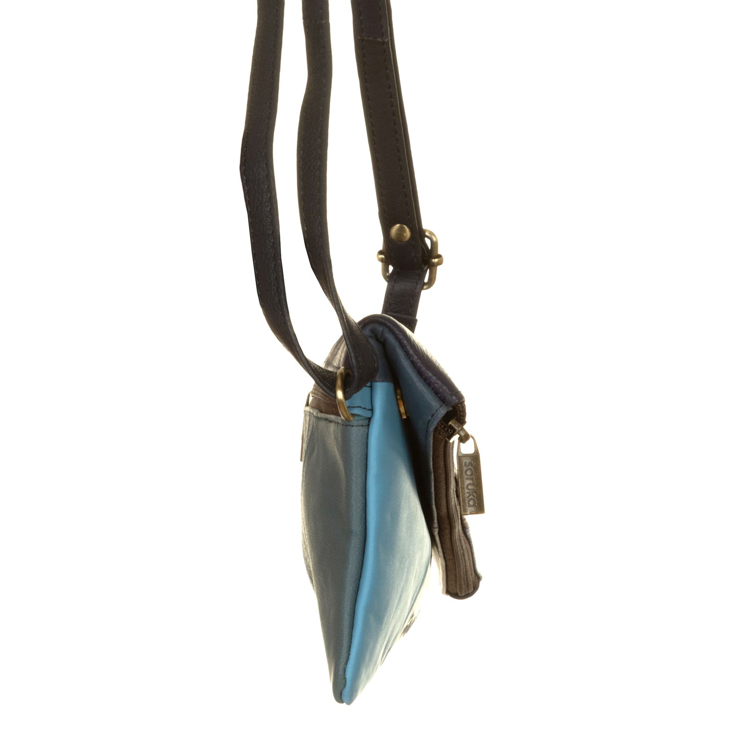 SORUKA Borsetta Mila liscia 230096 Blu e Azzurro