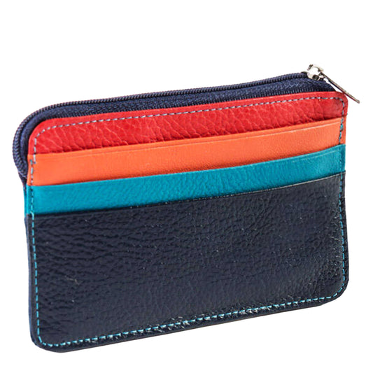 Portatessere Portaspicci Reuse Multicolor Blu in Pelle