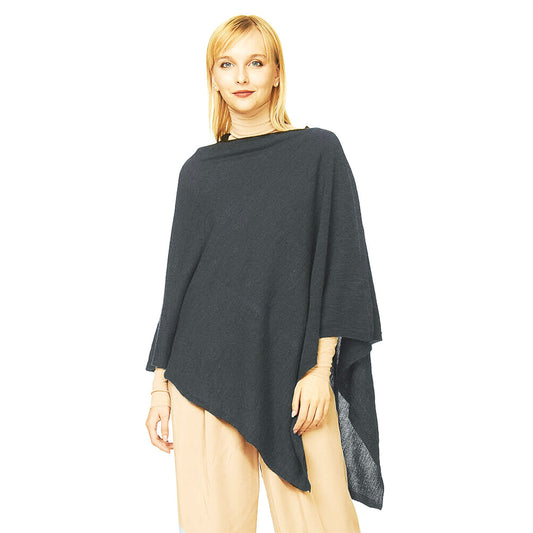 Il Ponchetto lana alpaca Grigio-blu