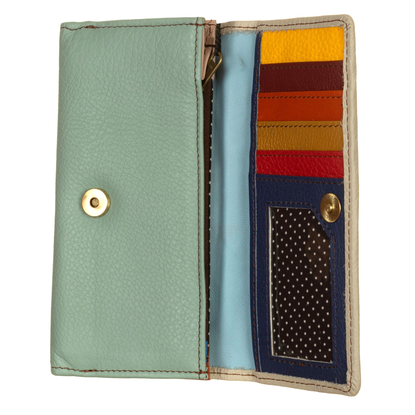 SORUKA Portafogli ESME liscio 47908 Grigio, aqua, cuoio