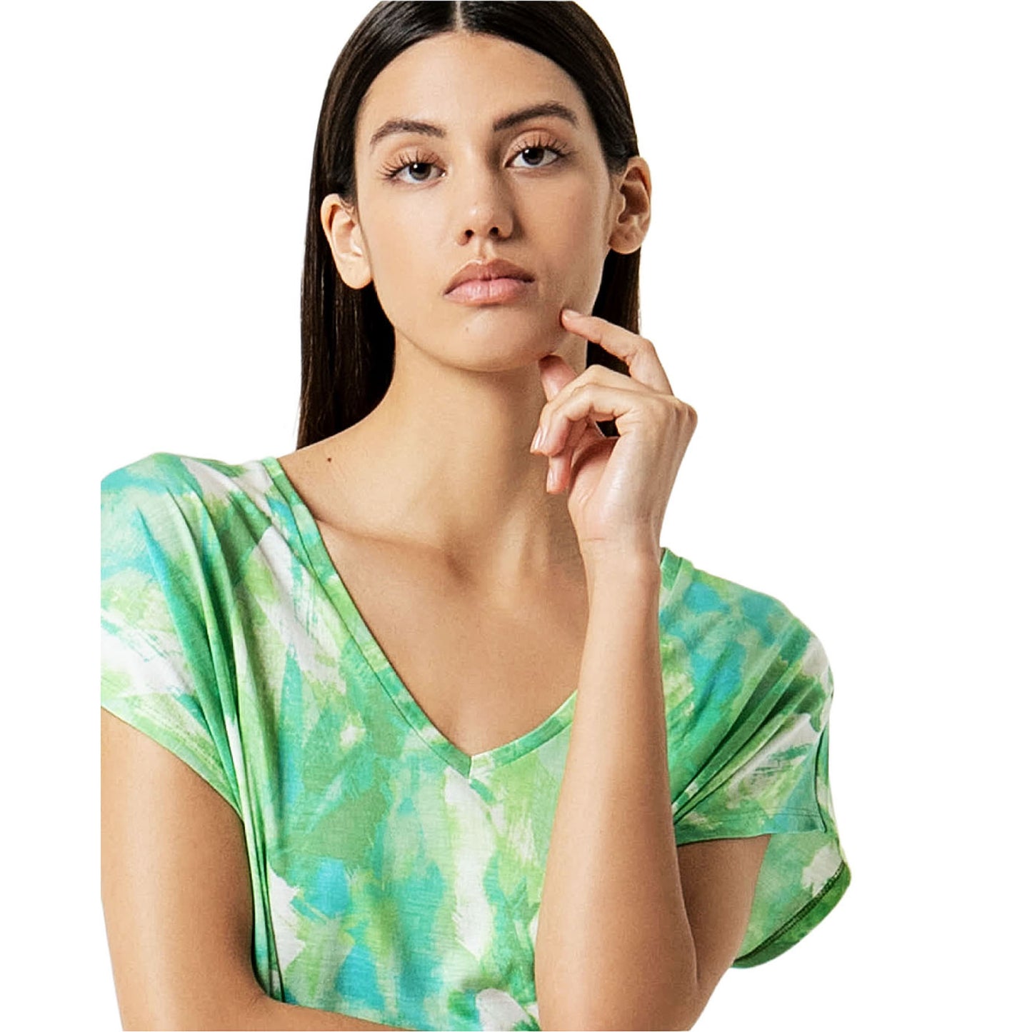 SURKANA - Top elasticizzato senza maniche stampato-SURKANA-VIALESCARPE