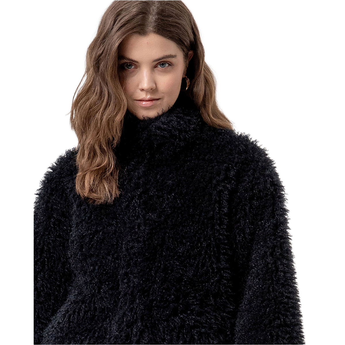 SURKANA Giacca Teddy Reversibile Nera