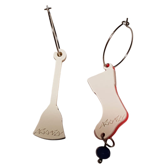 ARKY FLY Orecchini cerchio calza e scopa-ARKYFLY-VIALESCARPE