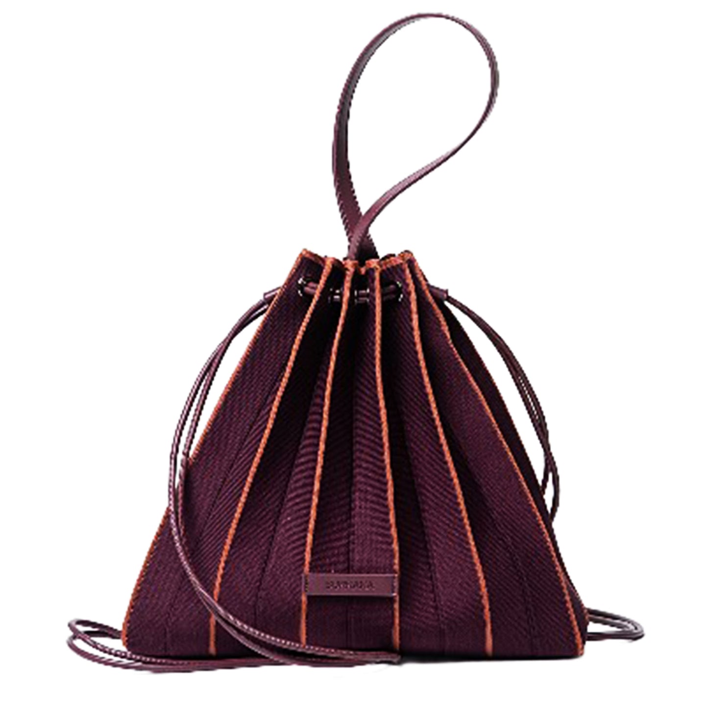 SURKANA - Borsa/zaino in maglia plissettata con necessaire