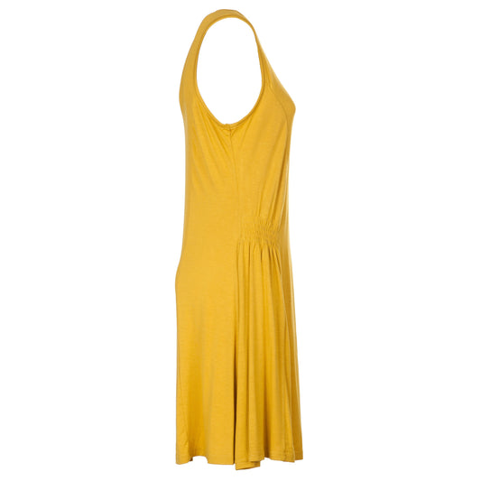 Abito corto Bonsai senape - BABA Design-Baba design-VIALESCARPE