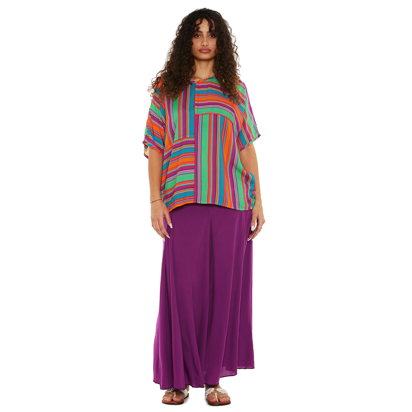 Top mezze maniche HAPPY BABA Underwater Stripes