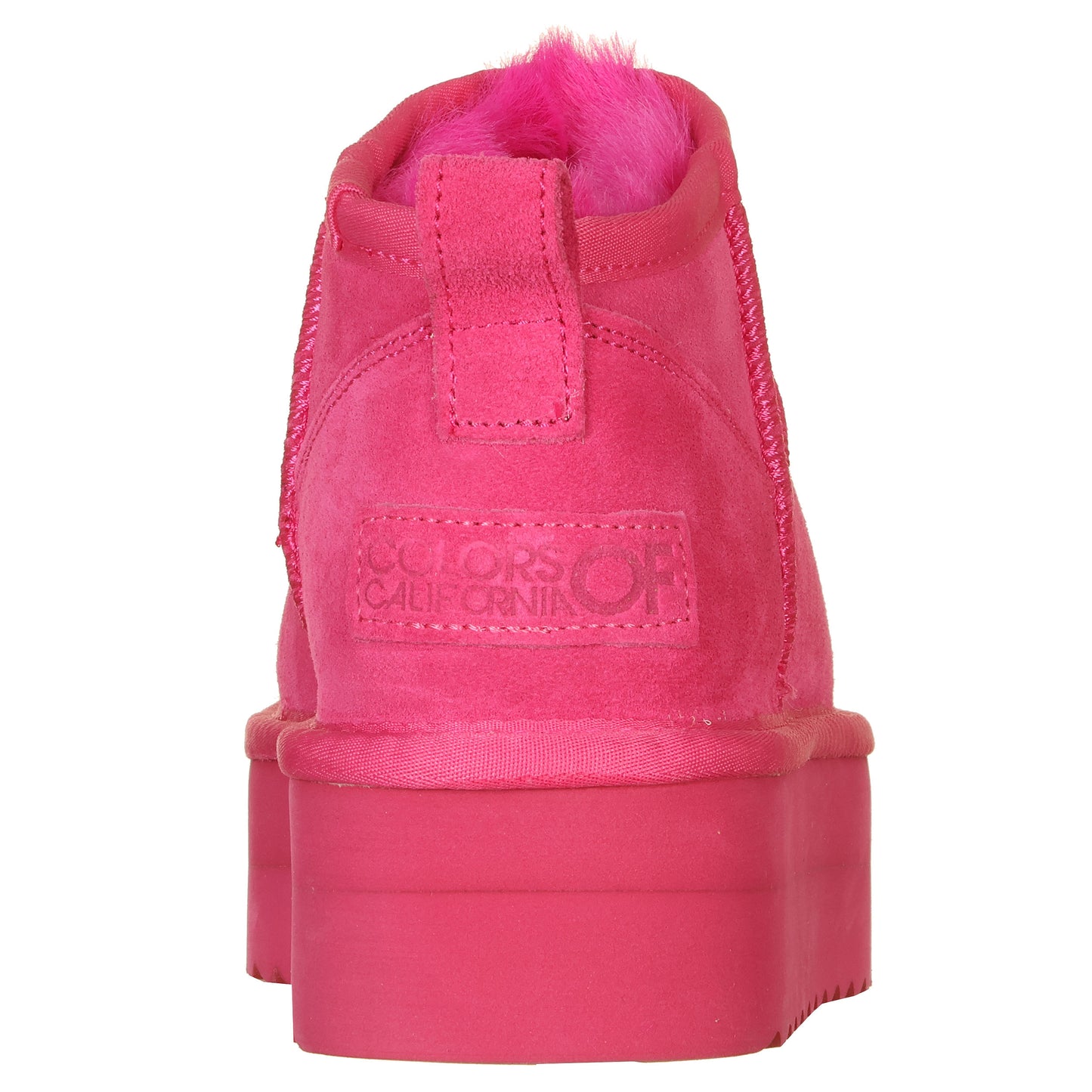 Colors of Califonia - Ankle boots scamosciati fodera lana, con platform