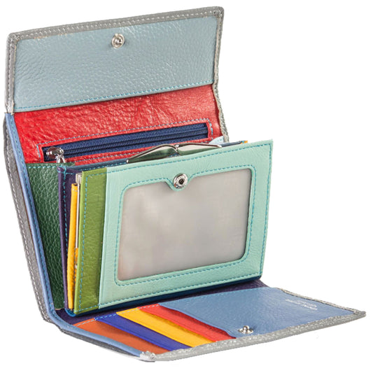 Portafoglio Medio Clip Reuse Multi Grigio-GliARTiCOLiIL-VIALESCARPE