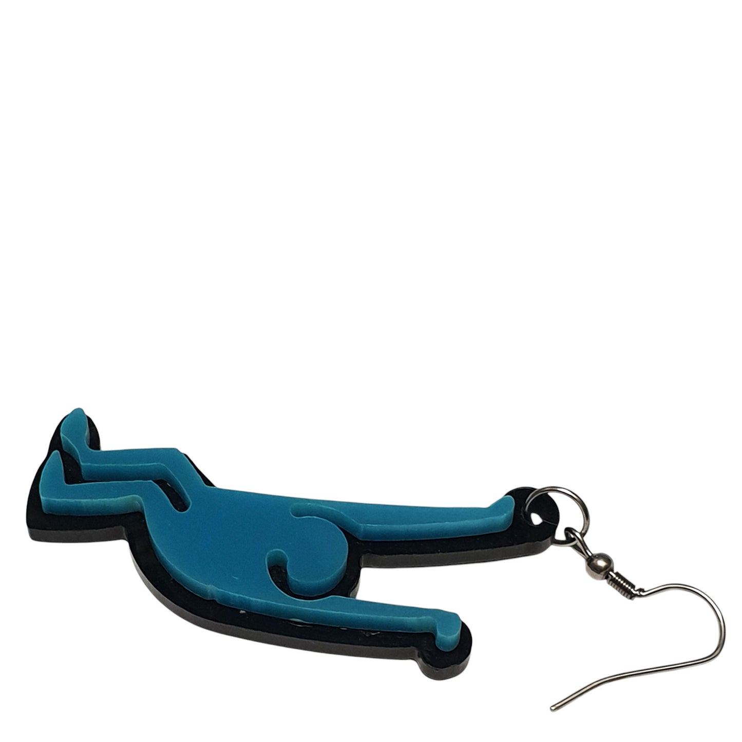 ARKY FLY Orecchini pendenti Haring - cane bianco, omino ott