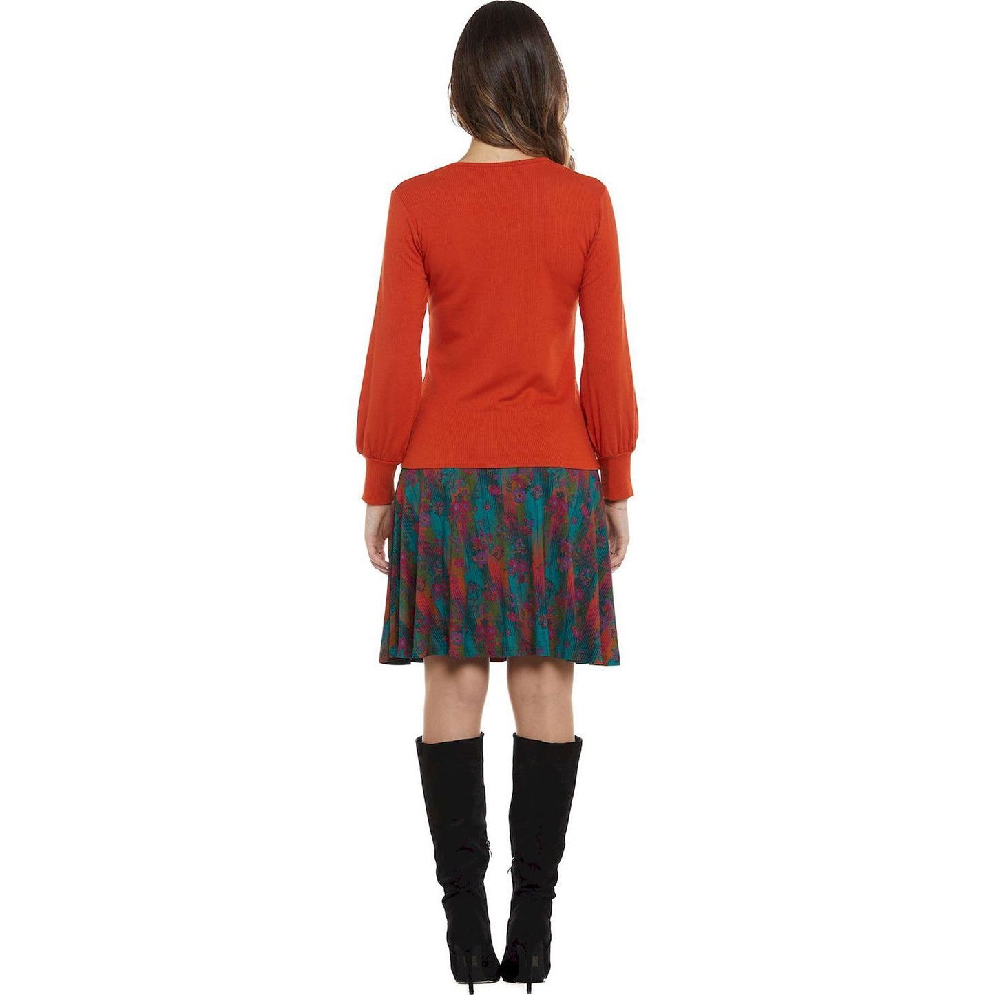 BABA Design Maglia CONCRETE JUNGLE Arancio Scollo a V-Baba design-VIALESCARPE