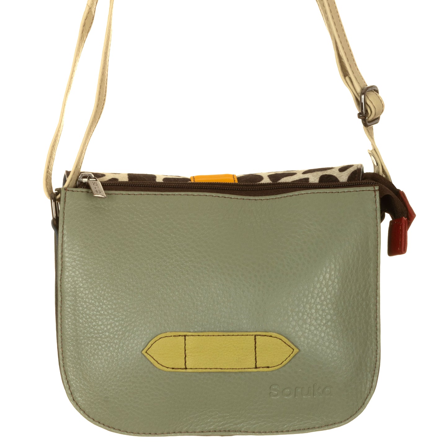 Borsa ALBA reversibile Grigio, Ottanio, Maculato-Blu, Giraffa, Giallo