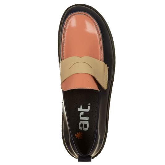 ART Mocassini Brighton Nappa Skinny Blu, Rosa e Ghiacco-ART®-VIALESCARPE