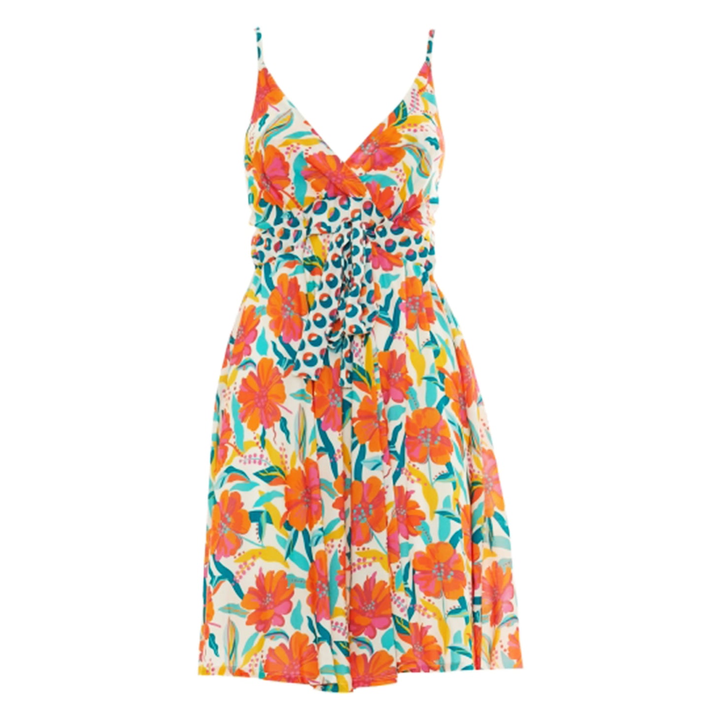 BABA DESIGN - Abito corto Flowers Paradise