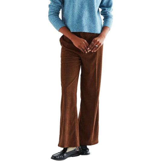COMPAÑÍA FANTÁSTICA Pantaloni in velluto a coste marrone