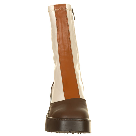 ART Stivaletti Berna Nappa Marrone, Crema e Cuoio-ART®-VIALESCARPE