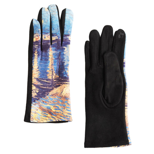 Guanti FoulART ARTisti Notte Stellata Lago Touch