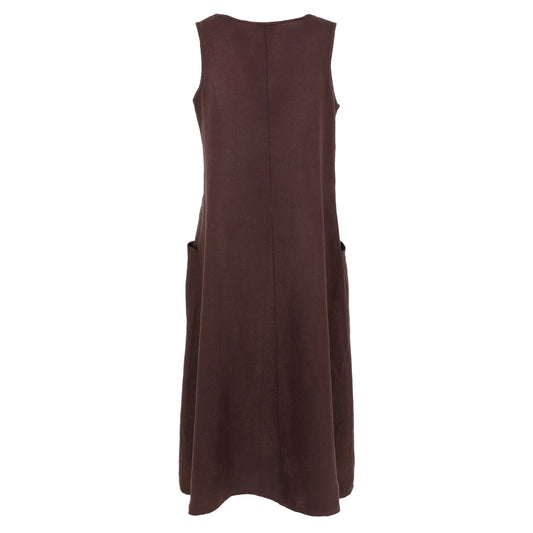 KARAKORUM Vestito Lungo LINDY Marrone-KARAKORUM-VIALESCARPE