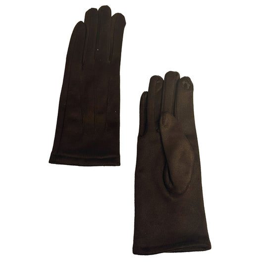 Guanti Morbidi Touch Screen 3 cuciture Fondente