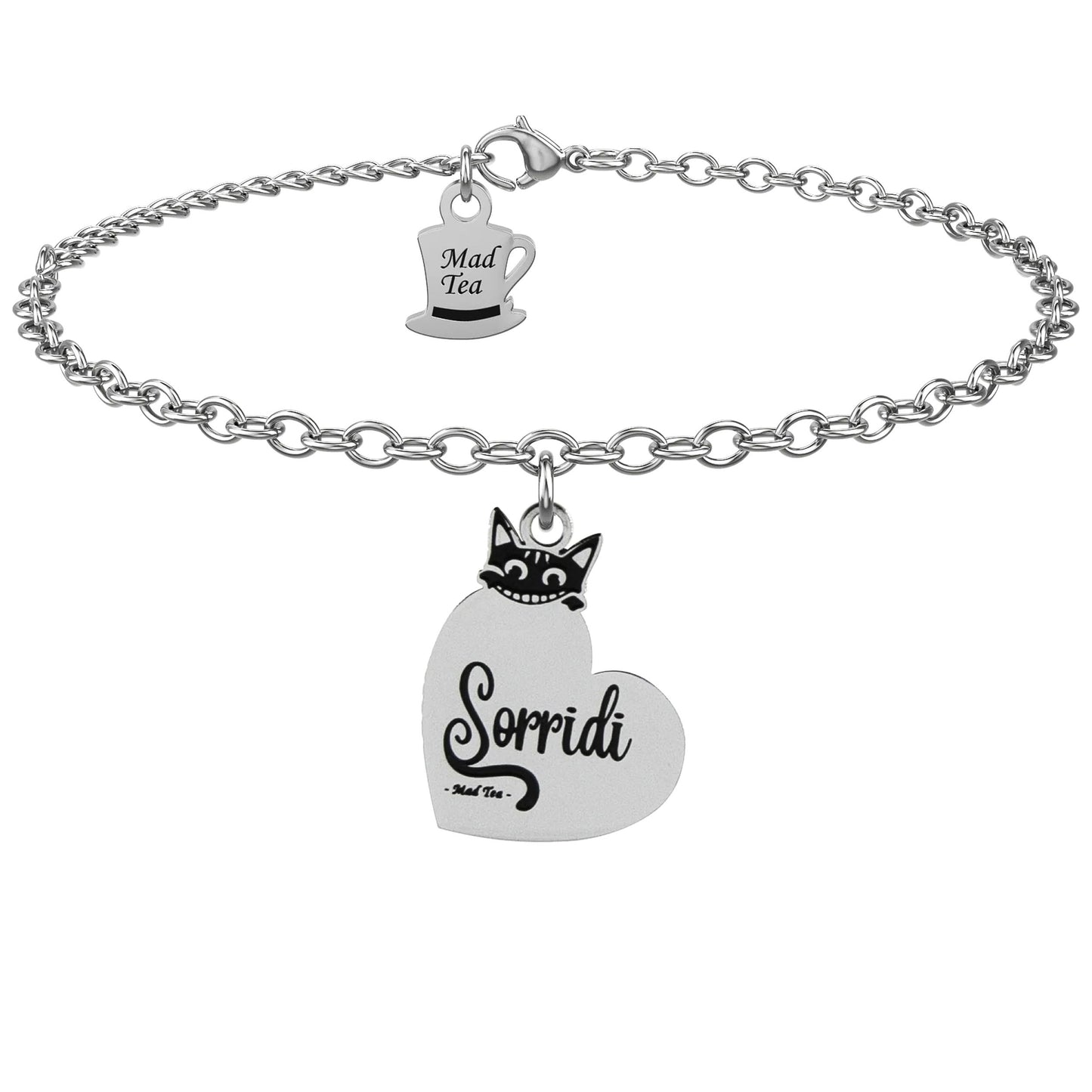 MAD TEA - Bracciale Gatto di Alice “Sorridi”