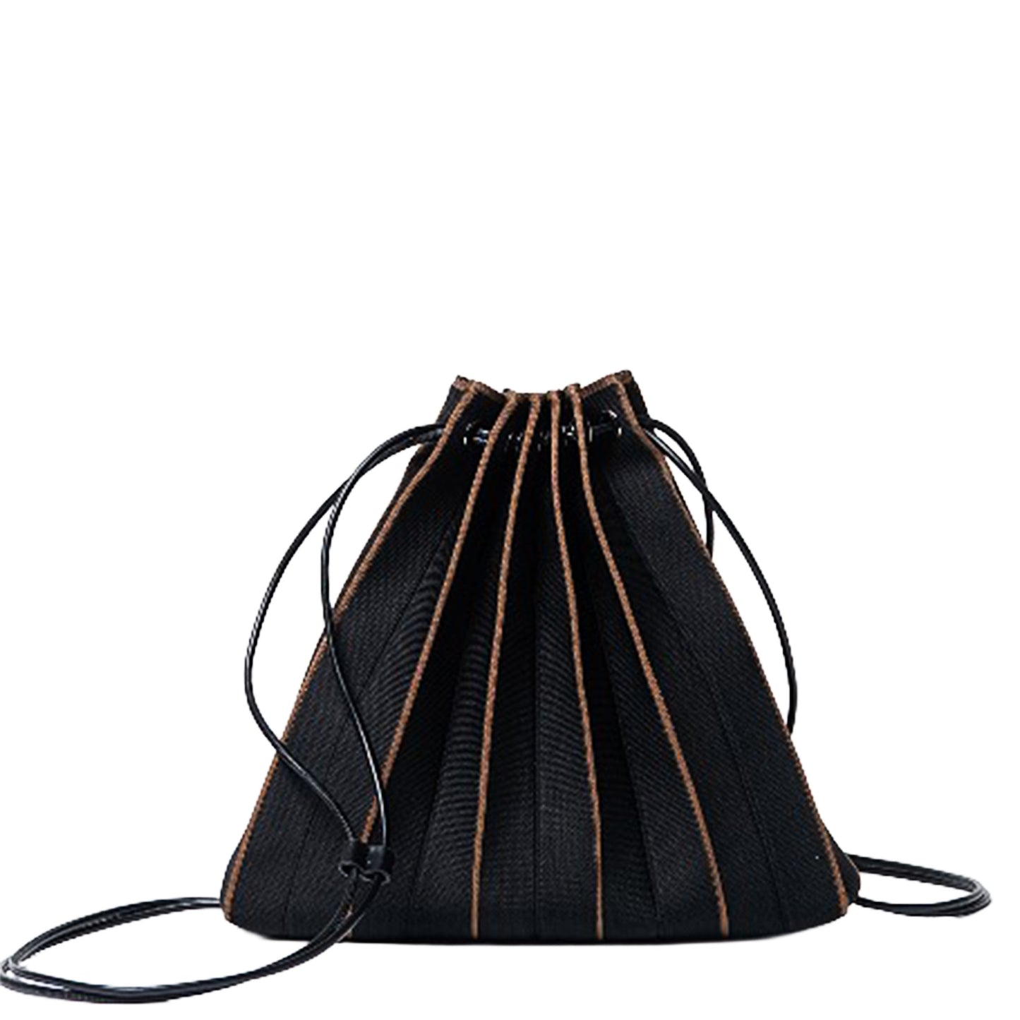 SURKANA - Borsa/zaino in maglia plissettata con necessaire