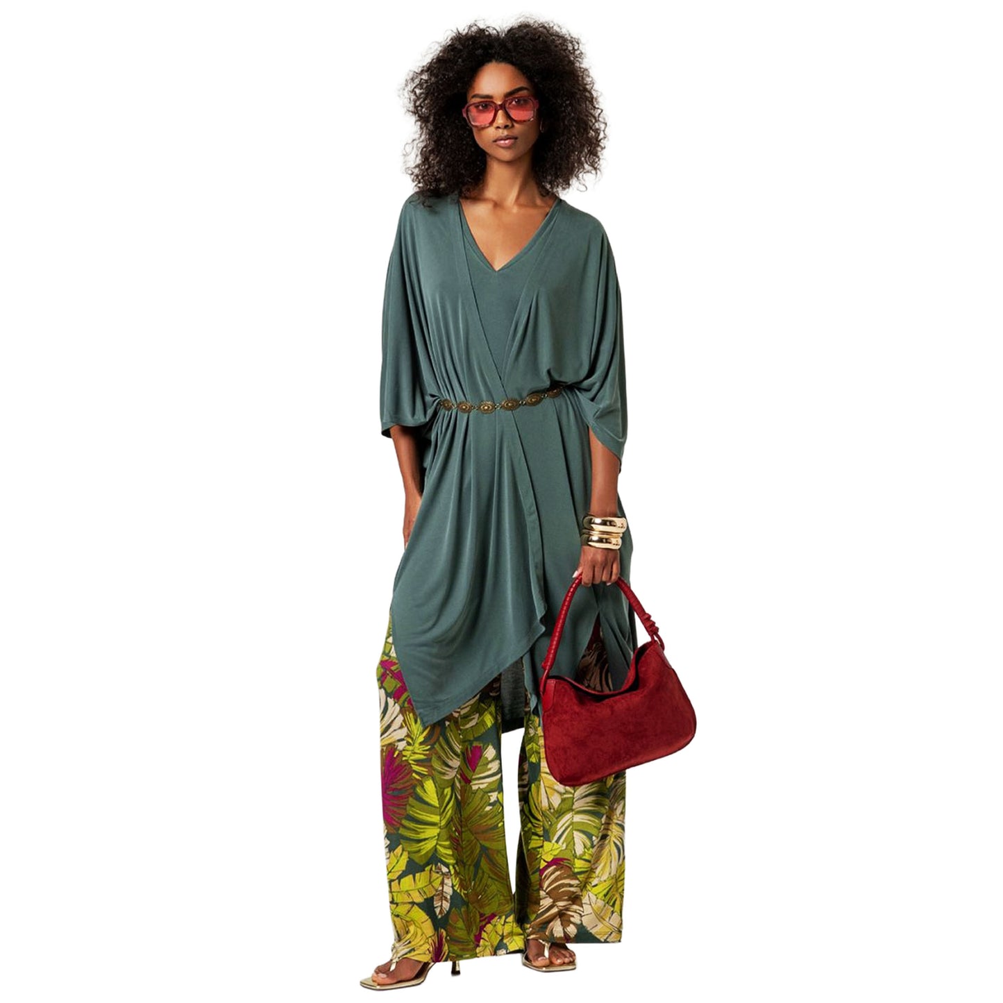 SURKANA T-shirt Senza Maniche con Scollo a V Bottiglia