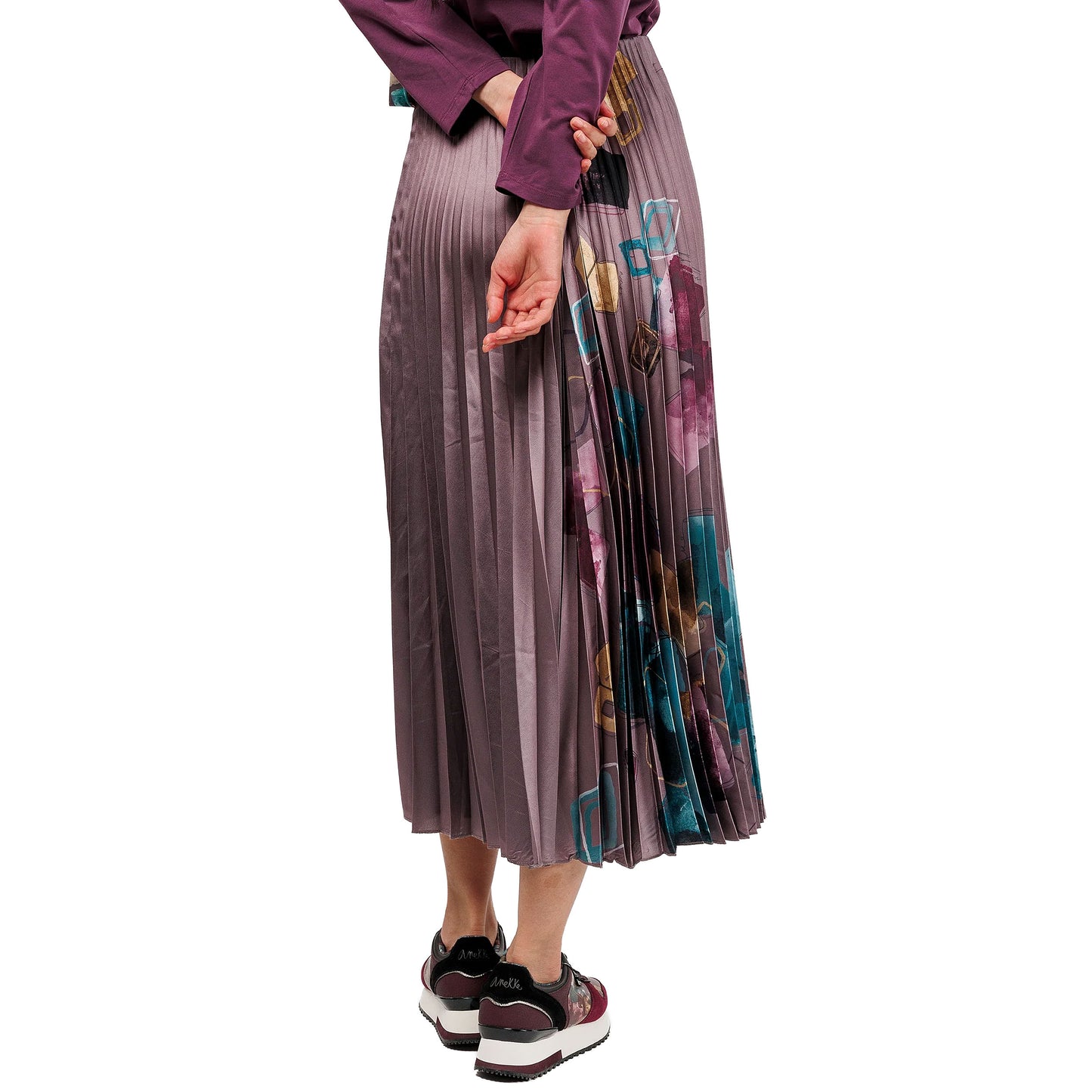 ANEKKE - Gonna plissettata viola-ANEKKE-VIALESCARPE