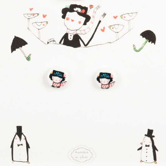 Mini-Orecchini a lobo Mary Poppins-MANITAS DE PLATA-VIALESCARPE