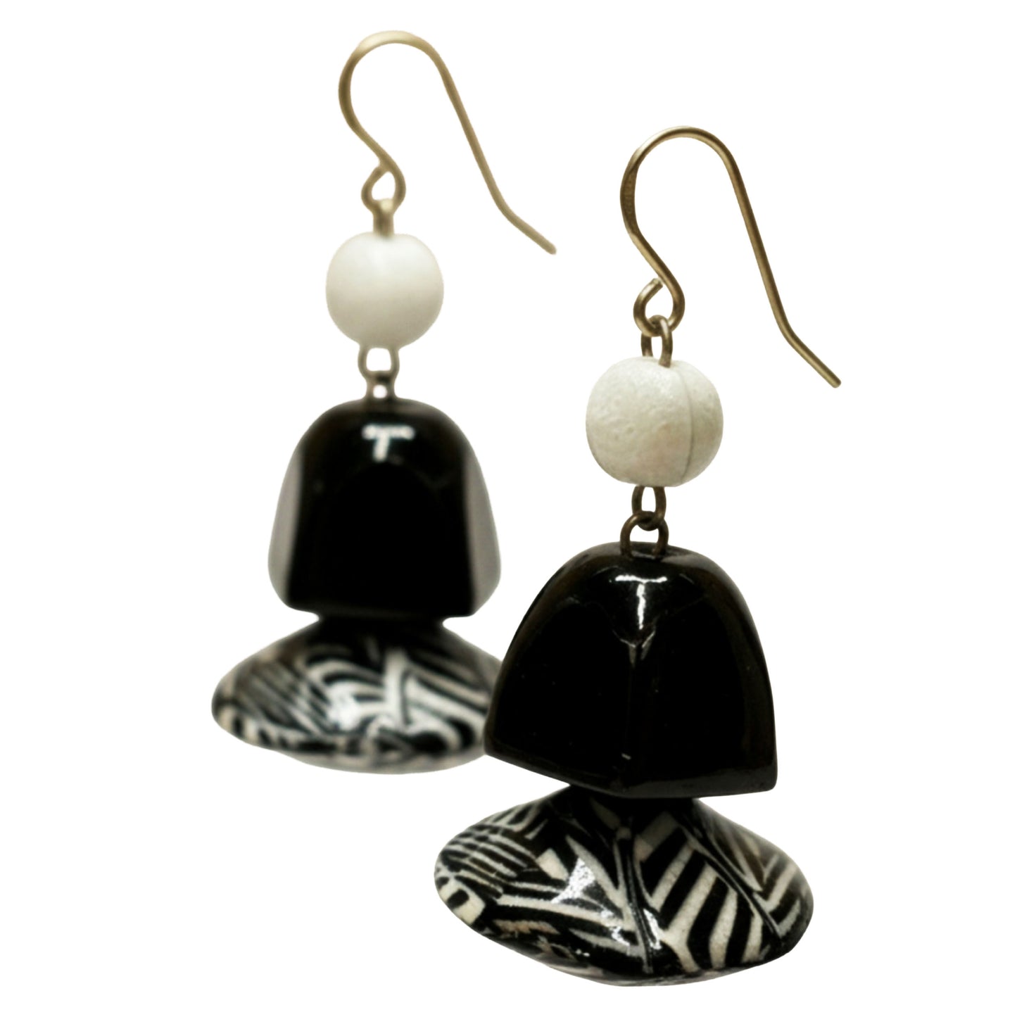 SURKANA Orecchini geometrici black/white