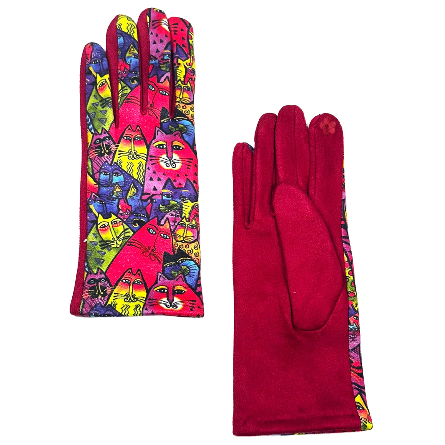 Guanti FoulART Cats Popolo Gatti Touch Fucsia