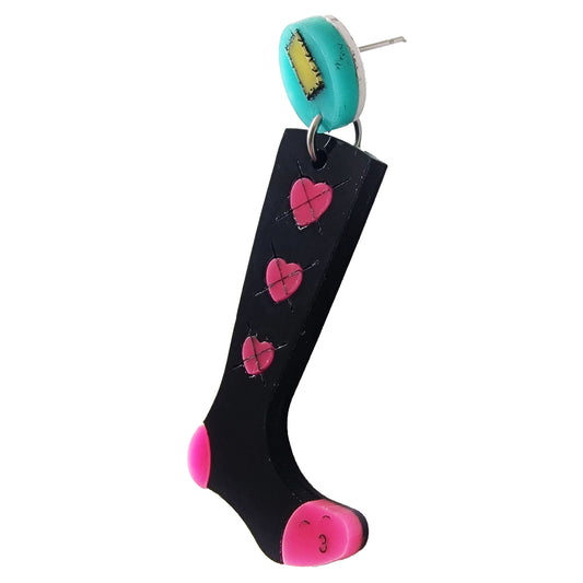 Orecchini pendenti asimmetrici Calzini spaiati-ARKYFLY-VIALESCARPE