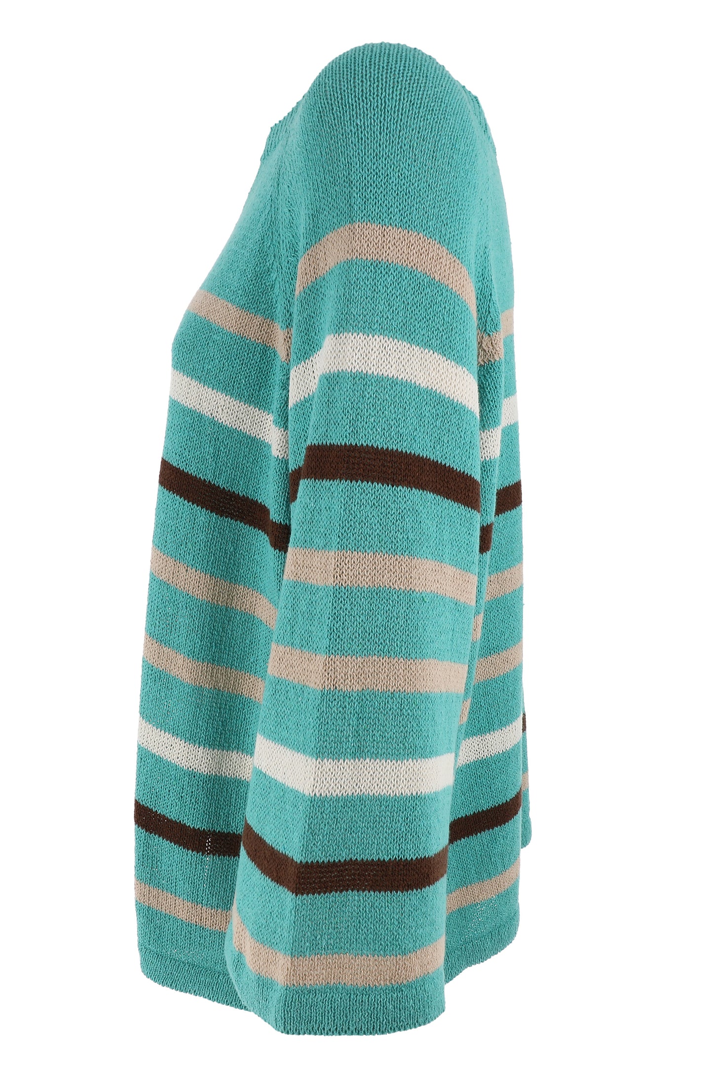 KARAKORUM Maglia BREEZE Menta Righe in Contrasto-KARAKORUM-VIALESCARPE