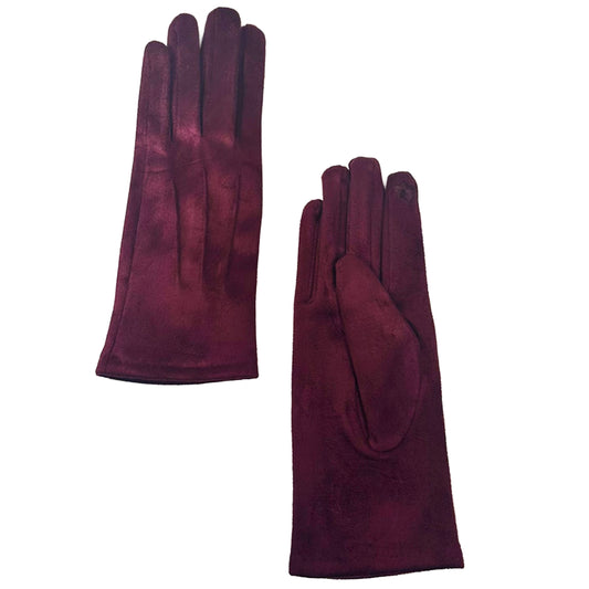 Guanti Morbidi Touch Screen 3 cuciture Vinaccia