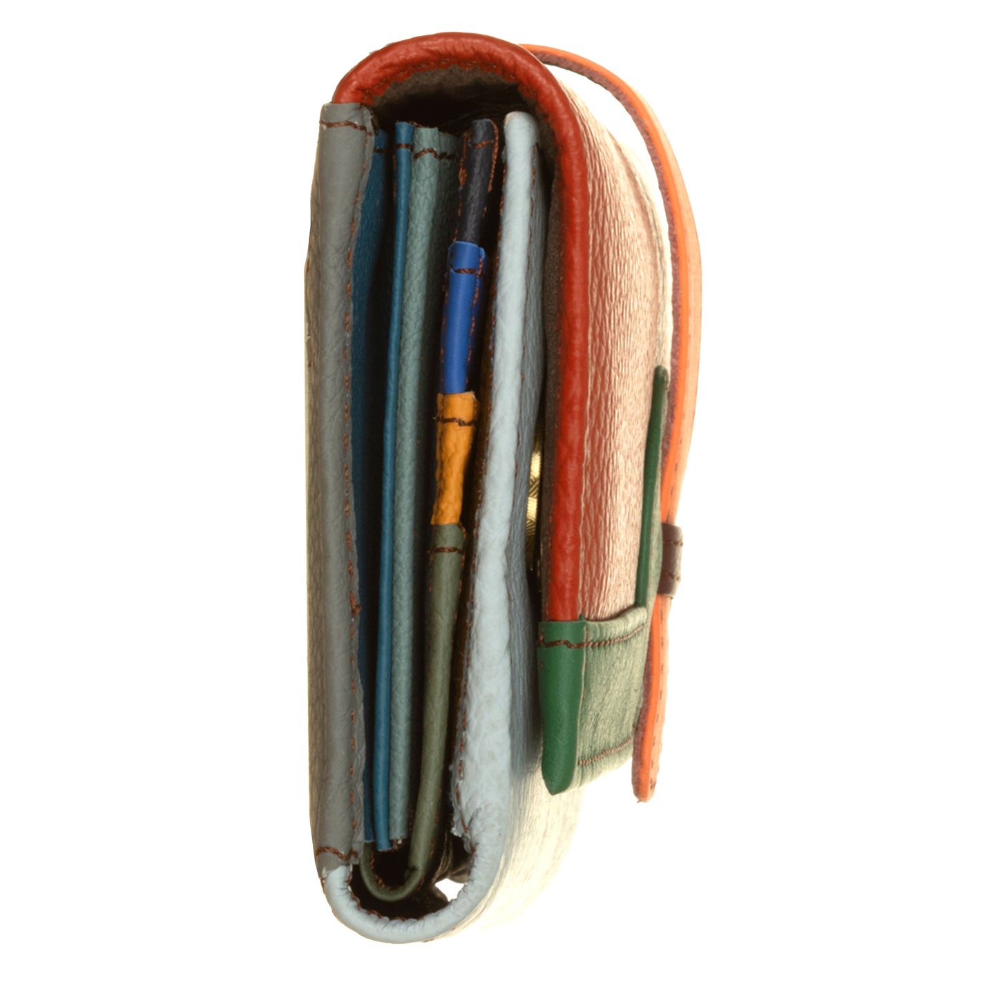 SORUKA Portafogli Half Moon liscio 687464 Rosso. Verde, Azzurro, multi