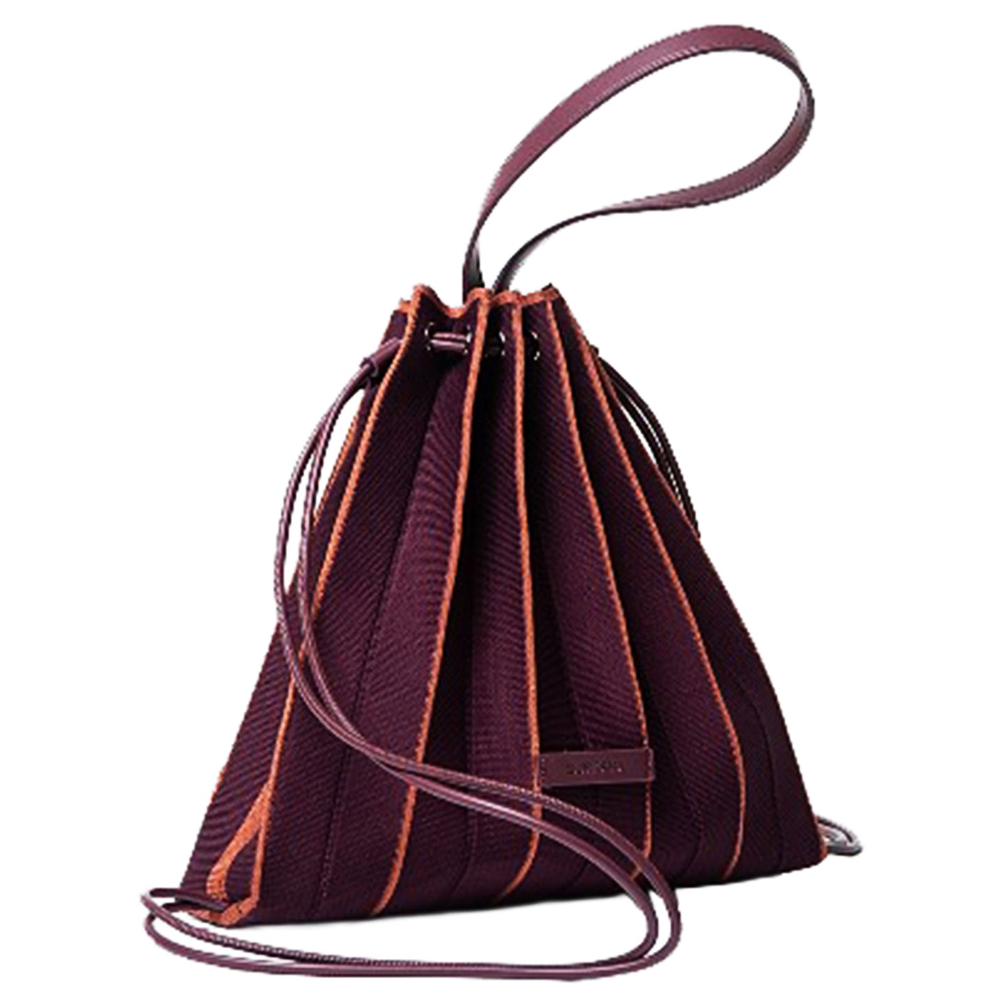 SURKANA - Borsa/zaino in maglia plissettata con necessaire