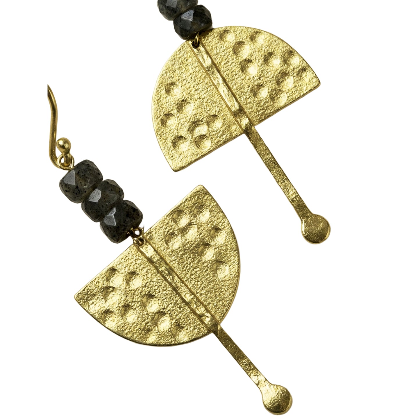 SURKANA Orecchini a semicerchio con labradorite