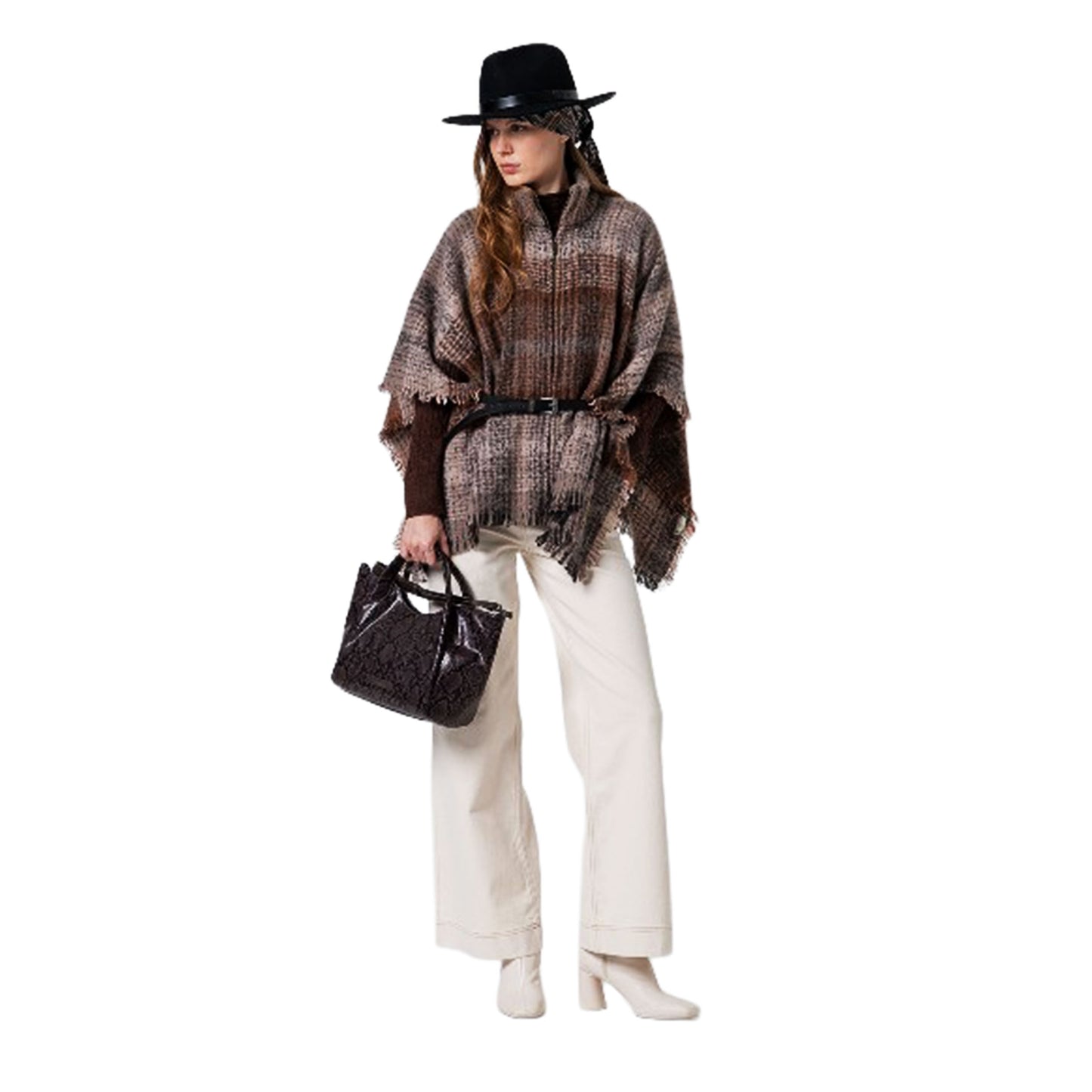 SURKANA - Maglione aderente con trecce e collo perkins-SURKANA-VIALESCARPE