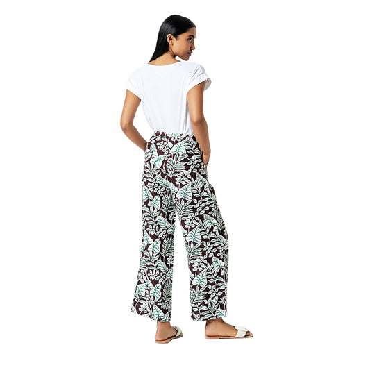 SURKANA - Pantaloni ampi in lino tinta unita, con tasche tipo italiano-SURKANA-VIALESCARPE