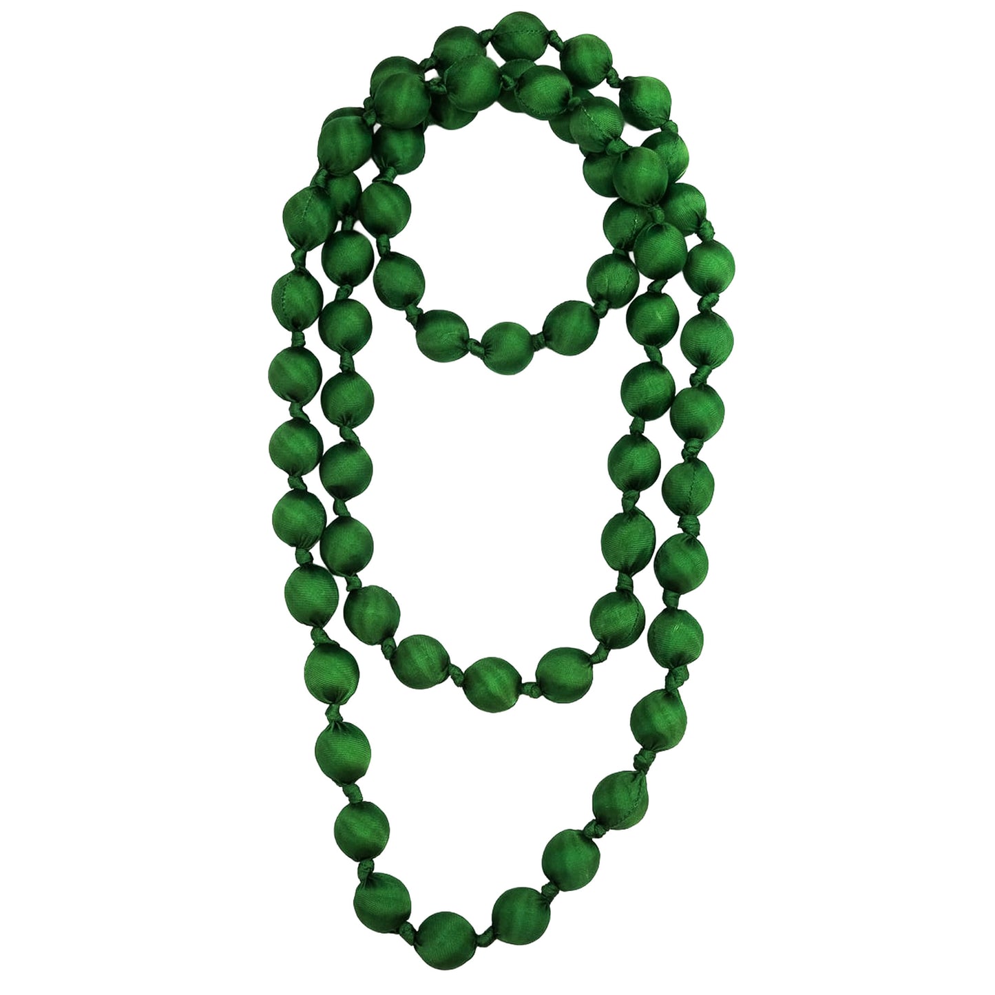 LOOM - Collana Doan Mega Nodi Seta Verde Bottiglia-LOOM-VIALESCARPE