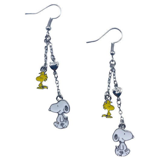 HOUSE OF DISASTER - Peanuts Snoopy and Woodstock Earrings