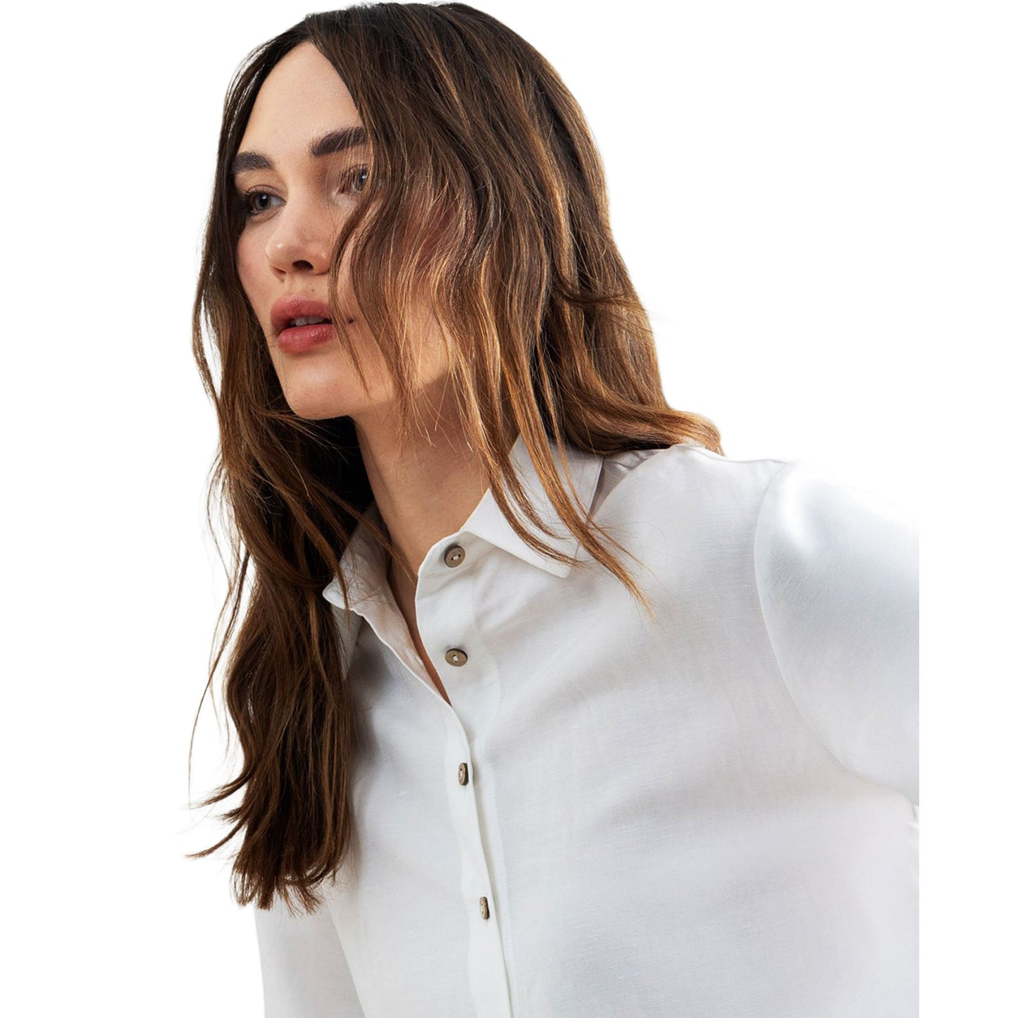 SURKANA - Camicia oversize in lino manica 3/4-SURKANA-VIALESCARPE