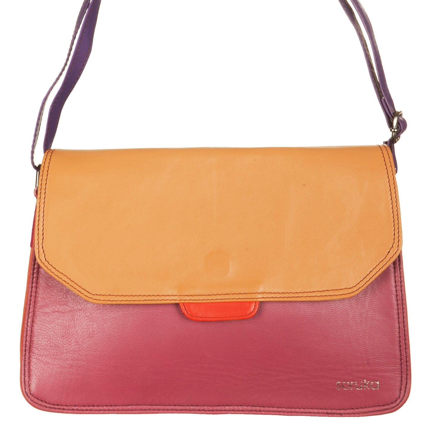 Borsa Martina pattina reversibile Bordò-Cuoio-Testa di Moro