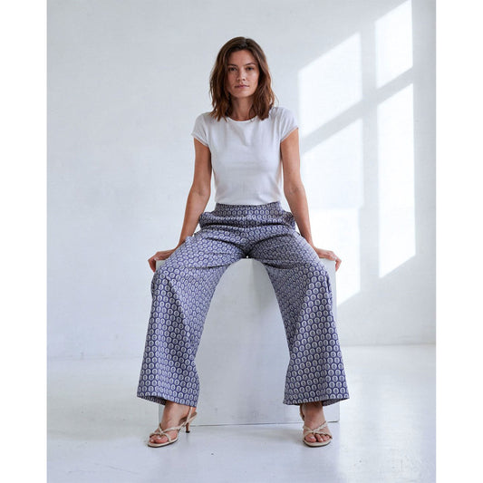 SURKANA Pantaloni Larghi Blu e Azzurro