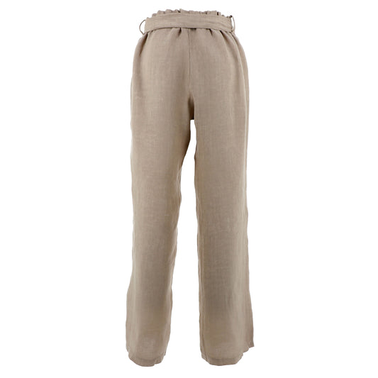 KARAKORUM Pantaloni LINDY lino Ecru-KARAKORUM-VIALESCARPE