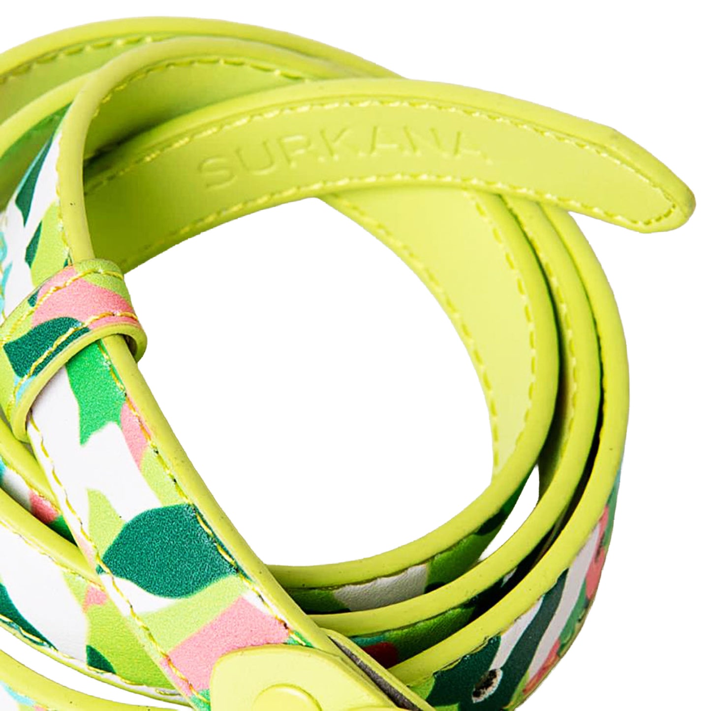 Surkana Cintura Reversibile Giallo Lime e fantasia
