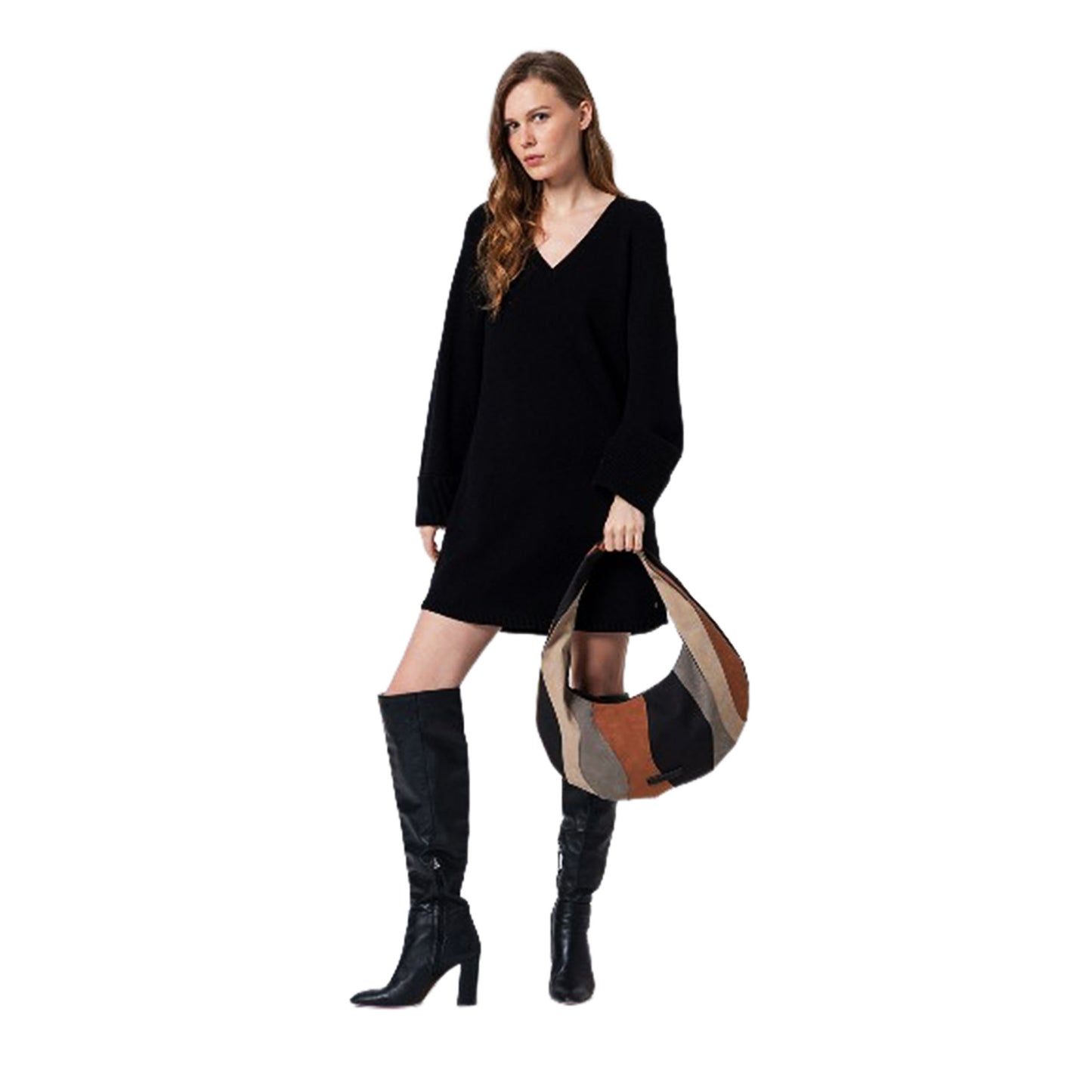 SURKANA - Abito in maglia con scollatura a V-SURKANA-VIALESCARPE