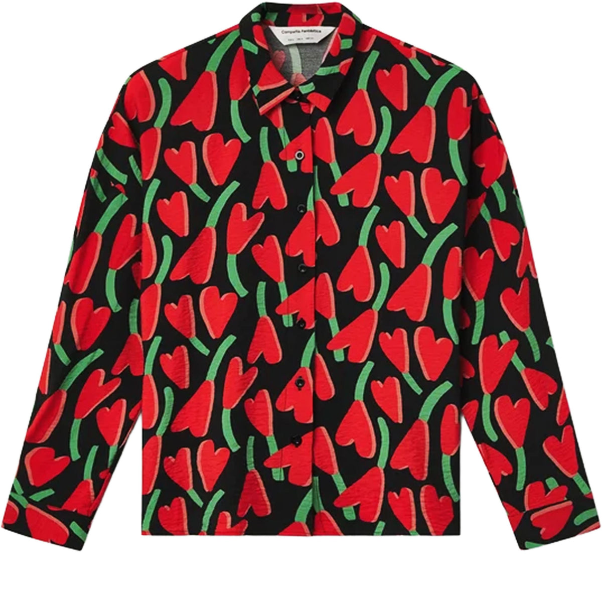 COMPAÑÍA FANTÁSTICA Camicia con stampa ciclamino